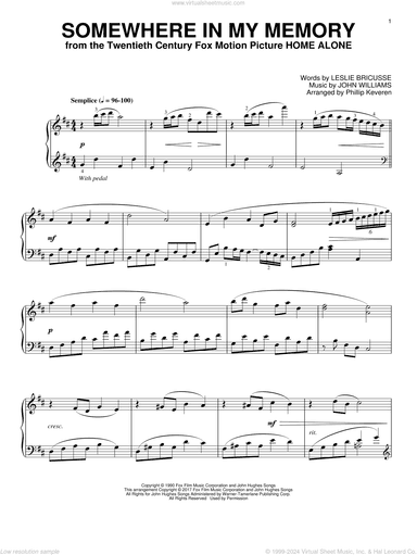 Somewhere In My Memory [Classical version] (arr. Phillip Keveren)