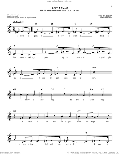 I Love A Piano