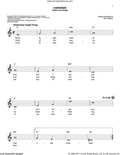 Cherokee (Indian Love Song)