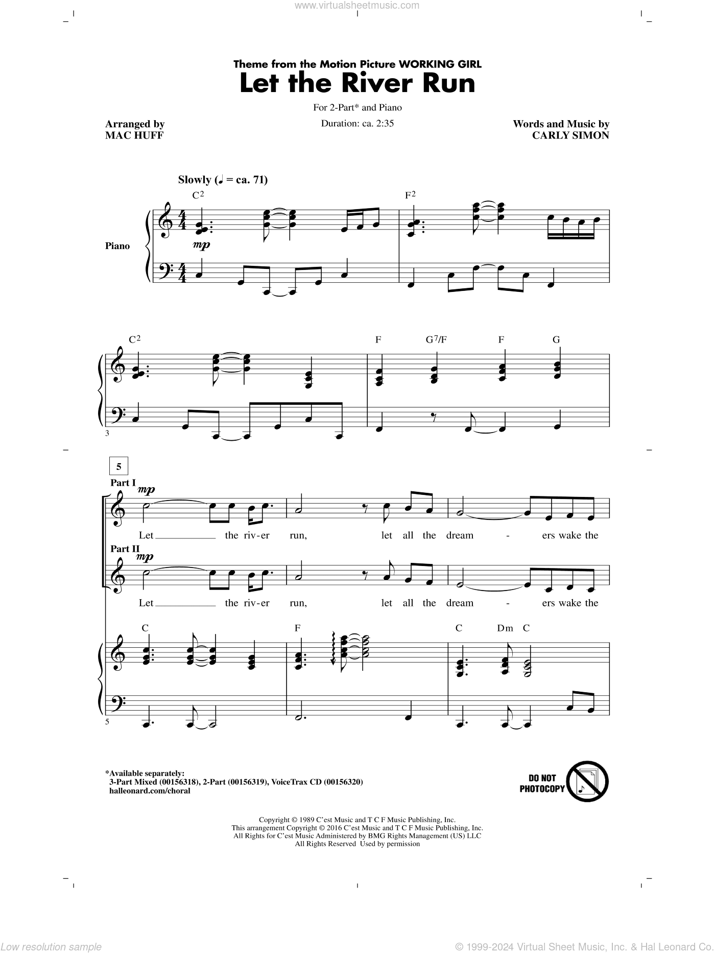 Let The River Run (arr. Mac Huff)