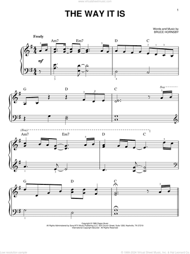 The Way It Is, (beginner)