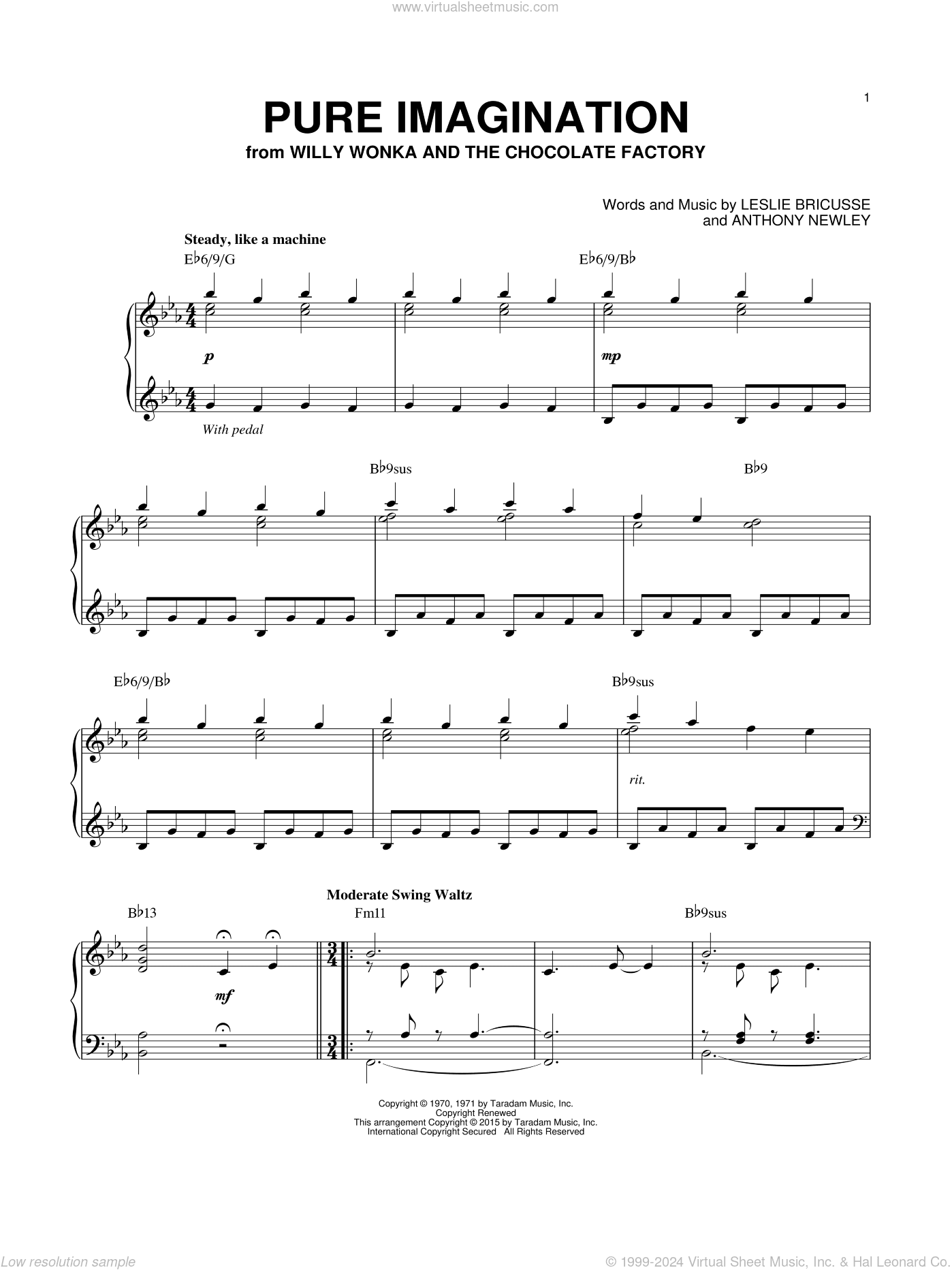 Pure Imagination [Jazz version] (arr. Brent Edstrom)