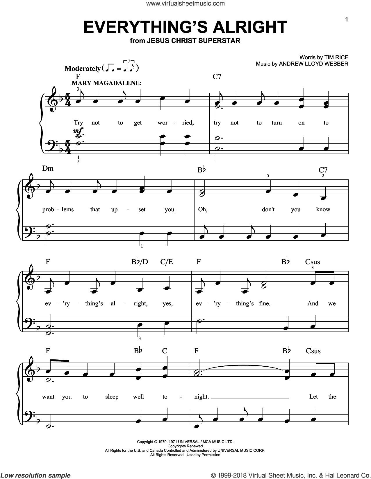Everything's Alright (from Jesus Christ Superstar)