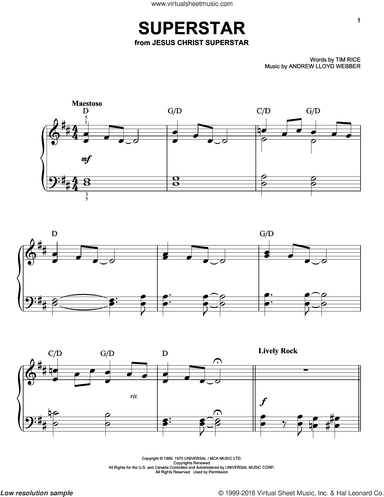 Superstar (from Jesus Christ Superstar), (easy)
