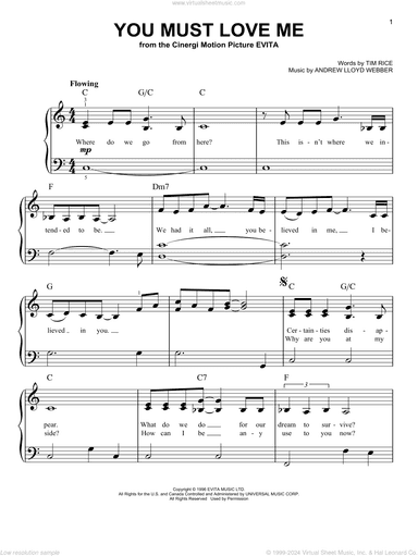 You Must Love Me (from Evita)