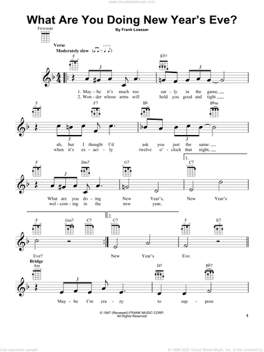 What Are You Doing New Year's Eve? (arr. Fred Sokolow)