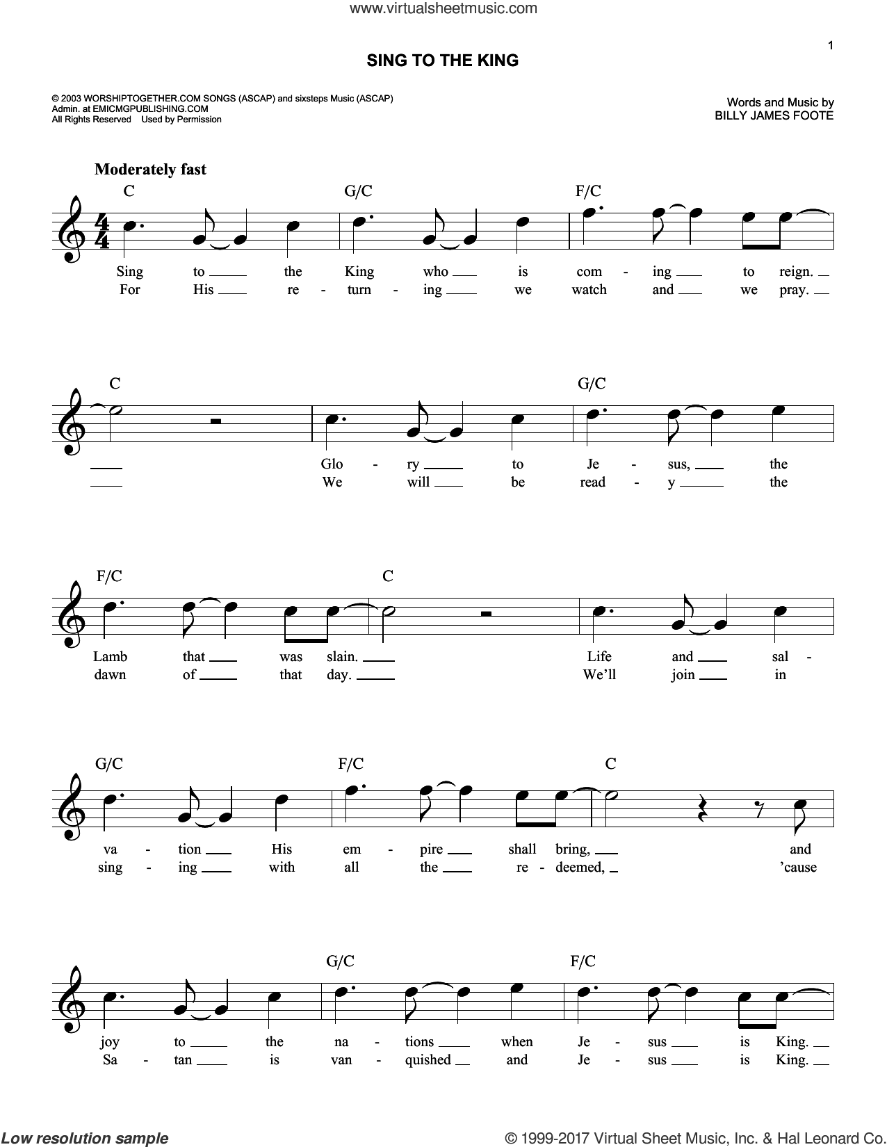 Sing To The King