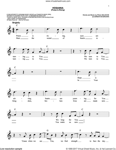 Hosanna (Praise Is Rising)