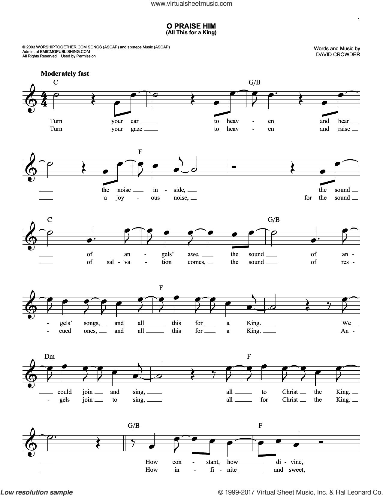 O Praise Him (All This For A King)