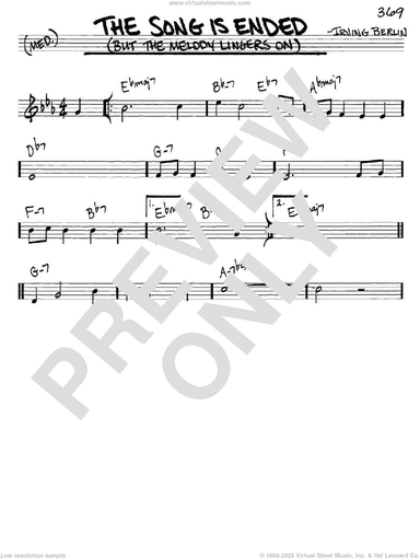 The Song Is Ended (But The Melody Lingers On)