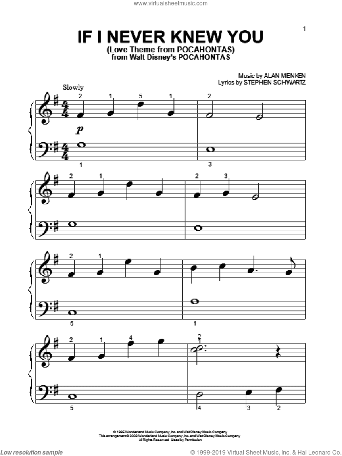 If I Never Knew You (End Title) (from Pocahontas)