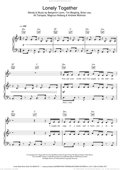 Lonely Together (featuring Rita Ora)
