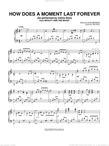 How Does A Moment Last Forever (from Beauty And The Beast)