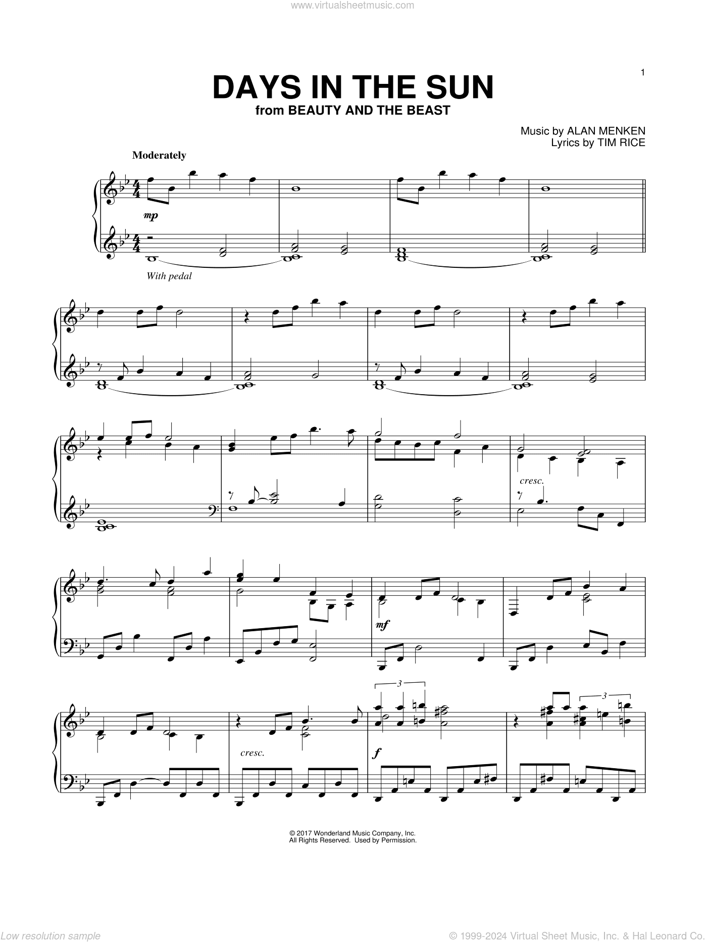Days In The Sun (from Beauty And The Beast)
