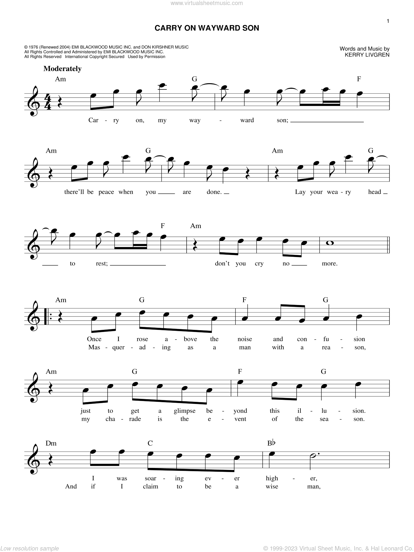 Carry On Wayward Son