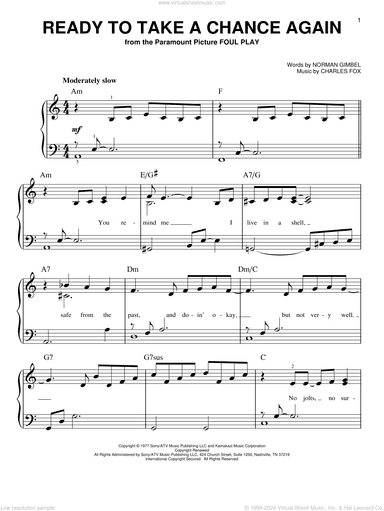 Ready To Take A Chance Again (Love Theme) (from Foul Play)