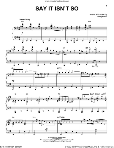 Say It Isn't So [Jazz version]