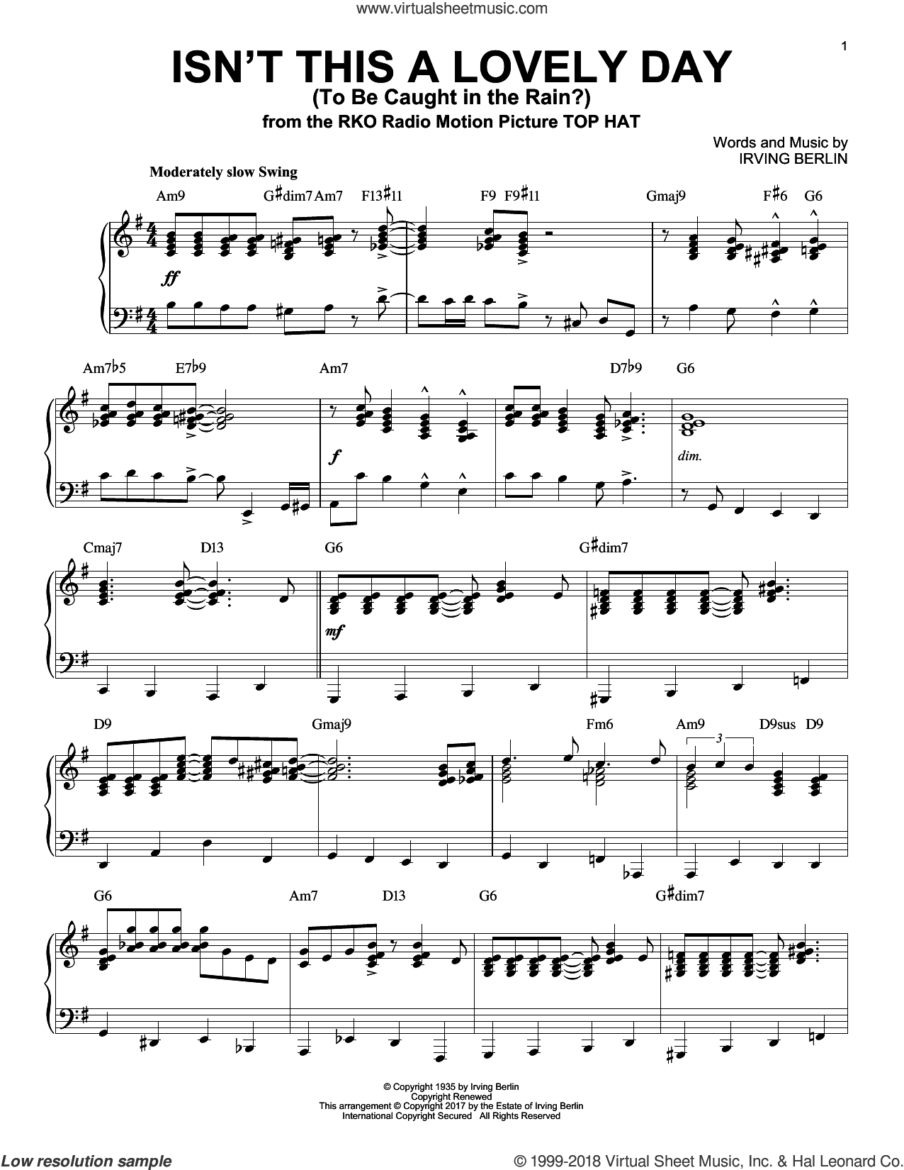 Isn't This A Lovely Day (To Be Caught In The Rain?) [Jazz version]