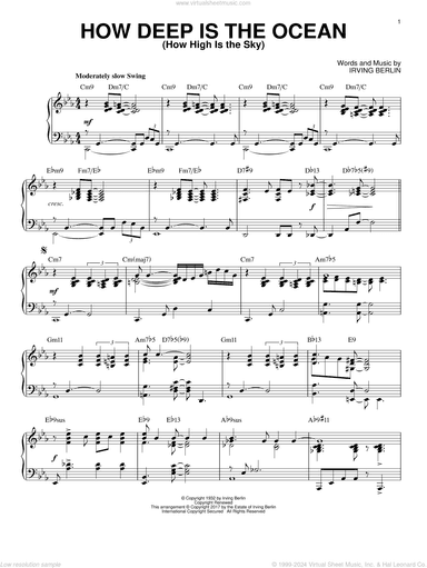 How Deep Is The Ocean (How High Is The Sky) [Jazz version]