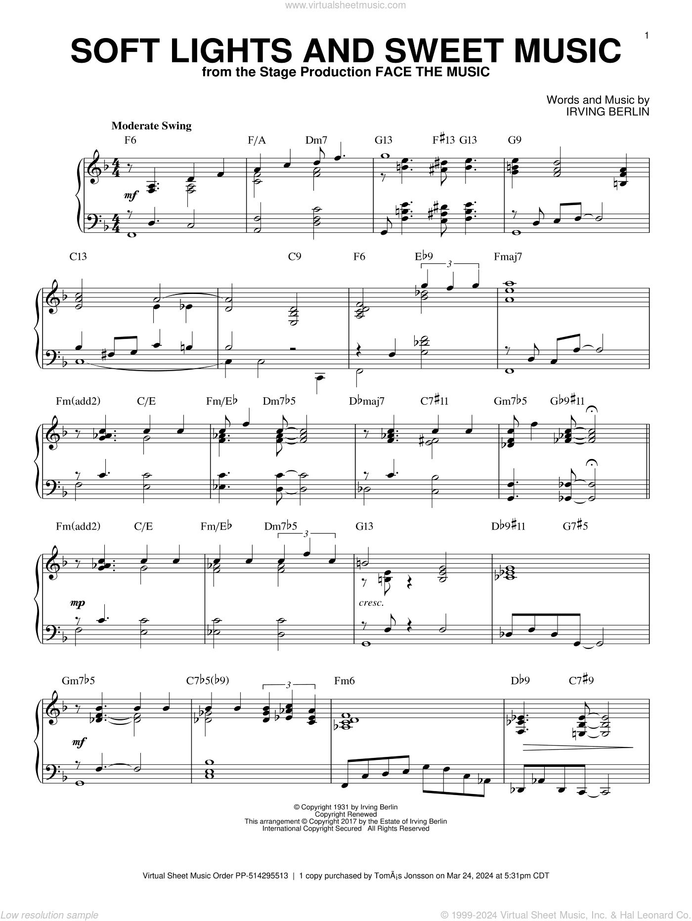 Soft Lights And Sweet Music [Jazz version]