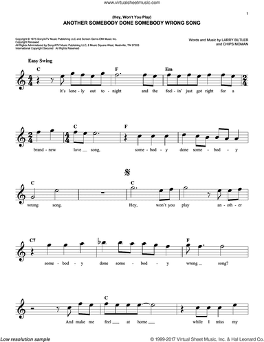 (Hey, Won't You Play) Another Somebody Done Somebody Wrong Song