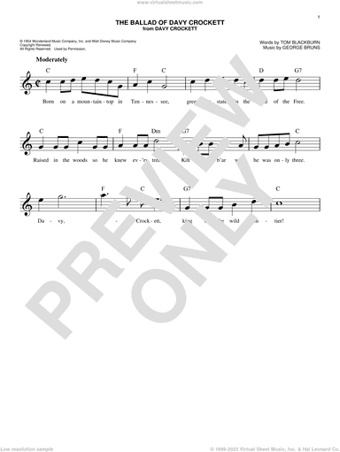 The Ballad Of Davy Crockett (from Davy Crockett)