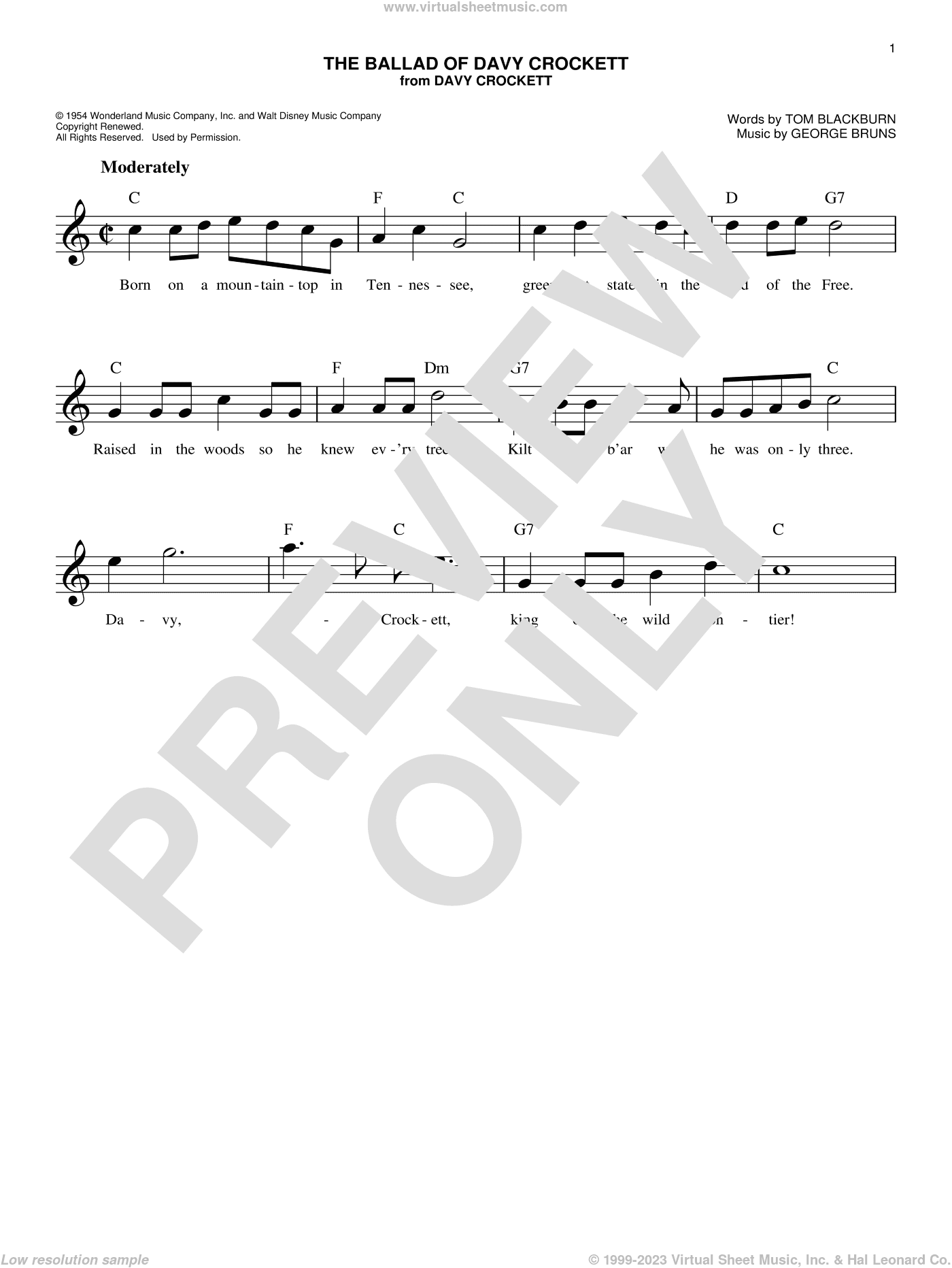 The Ballad Of Davy Crockett (from Davy Crockett)