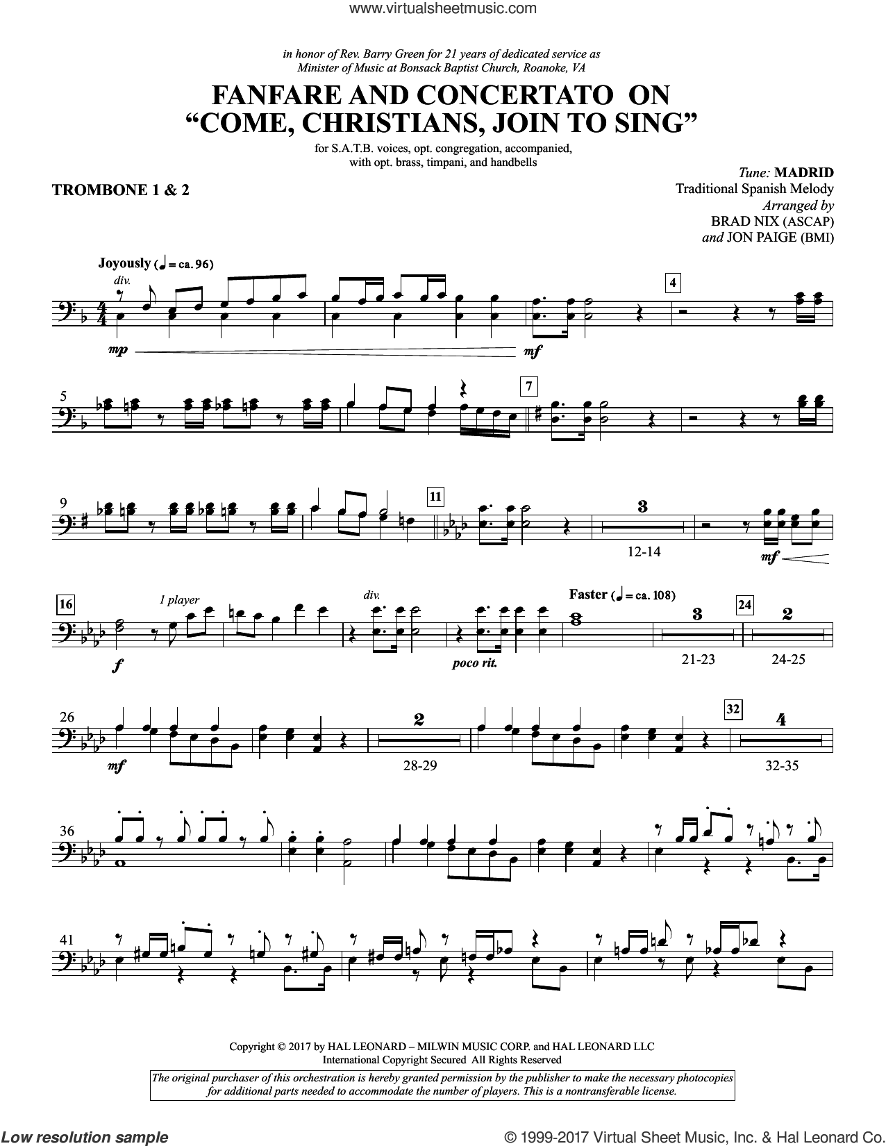Fanfare and Concertato on "Come, Christians, Join to Sing"
