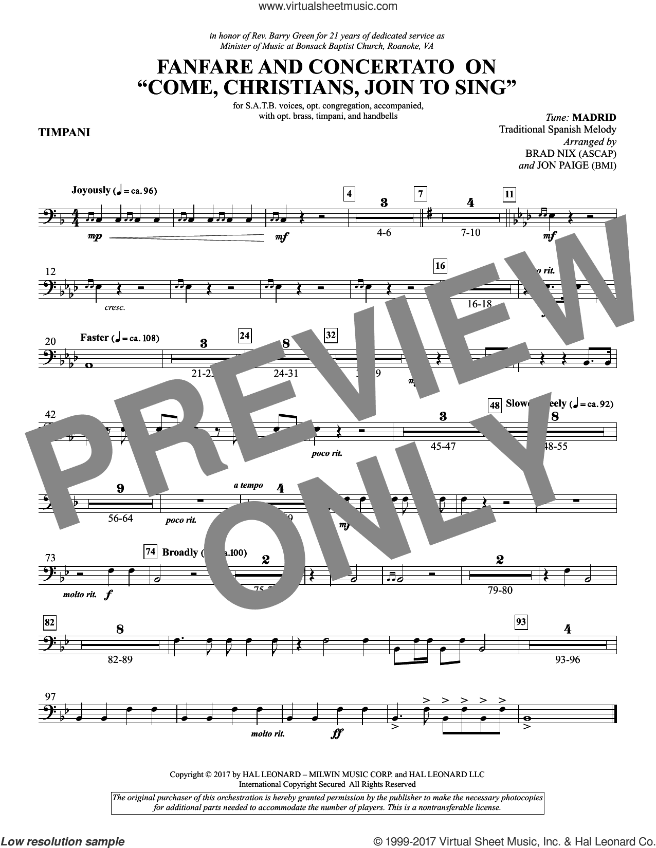 Fanfare and Concertato on "Come, Christians, Join to Sing"