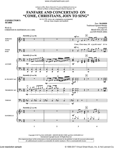 Fanfare and Concertato on "Come, Christians, Join to Sing" (Brass and Timpani)