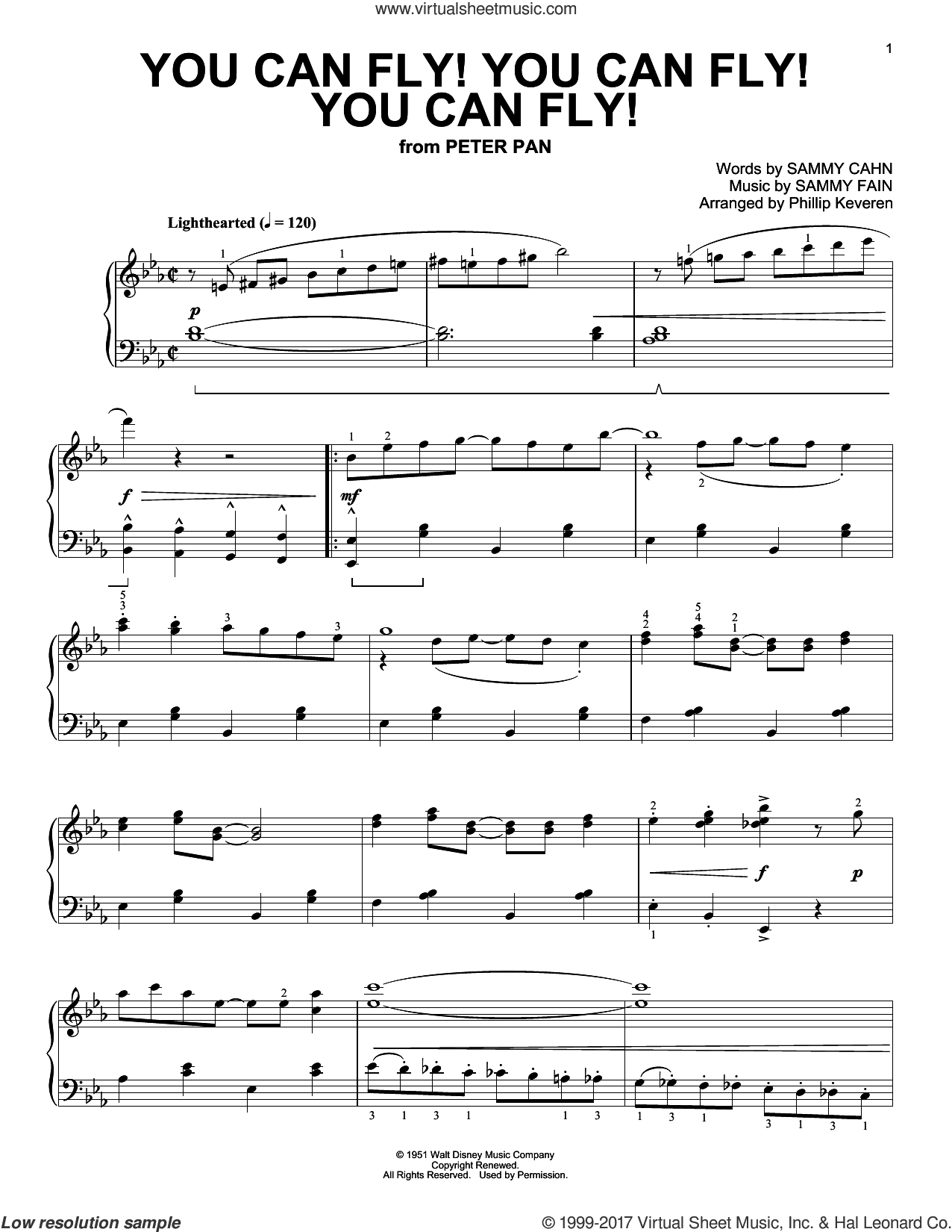 You Can Fly! You Can Fly! You Can Fly! [Ragtime version] (from Peter Pan) (arr. Phillip Keveren)