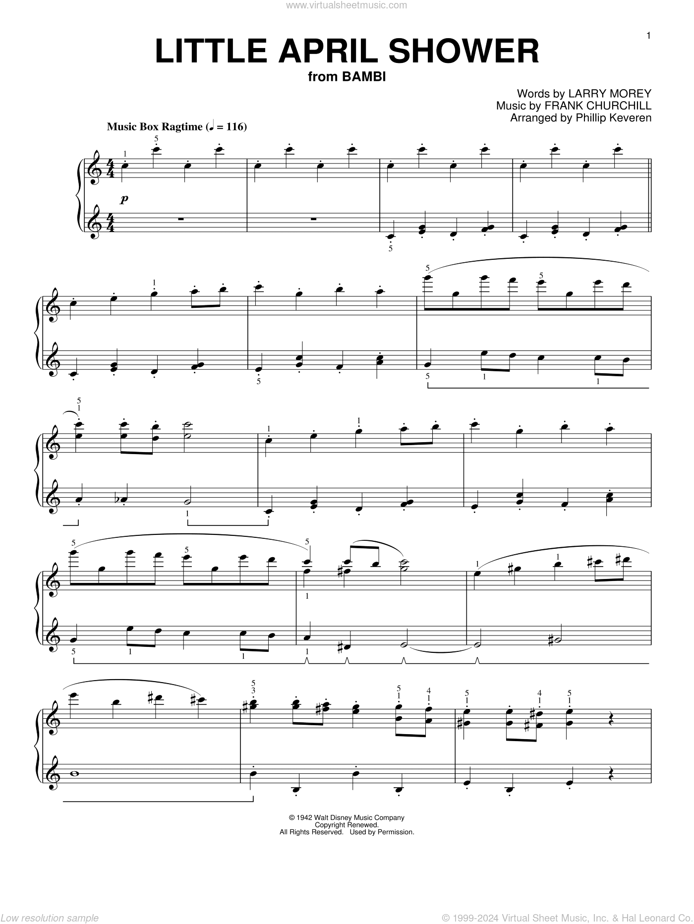 Little April Shower [Ragtime version] (arr. Phillip Keveren)