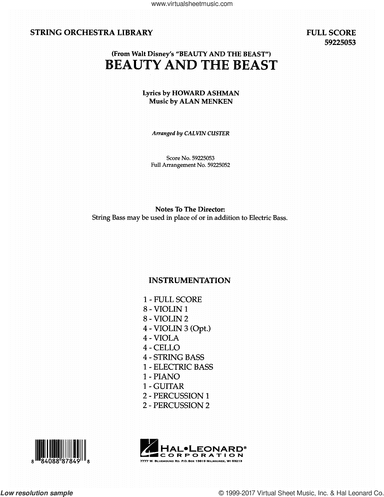 Beauty and the Beast (arr. Calvin Custer)