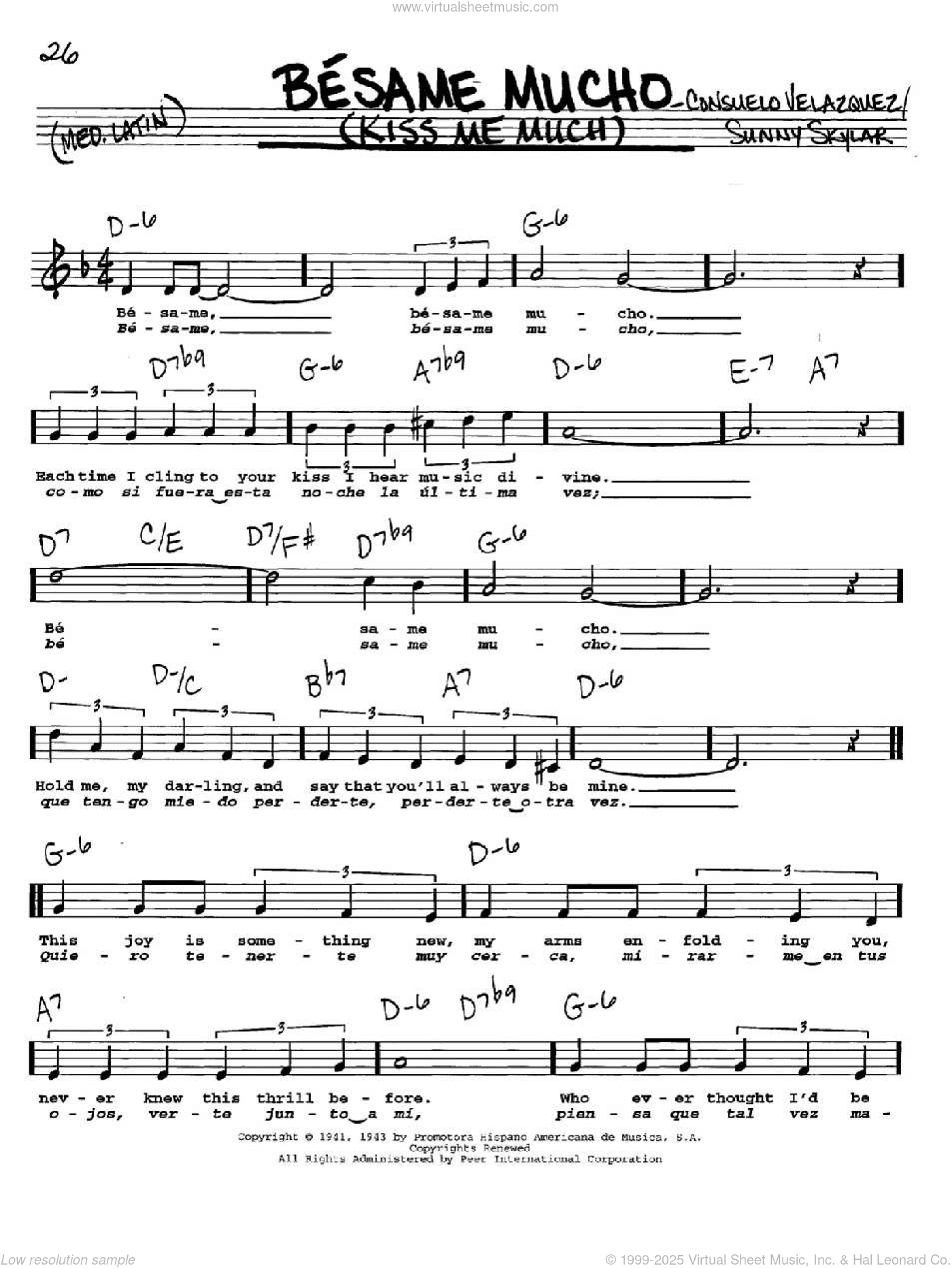 Besame Mucho (Kiss Me Much)