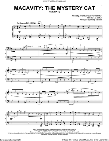 Macavity: The Mystery Cat (from Cats) (arr. Phillip Keveren)