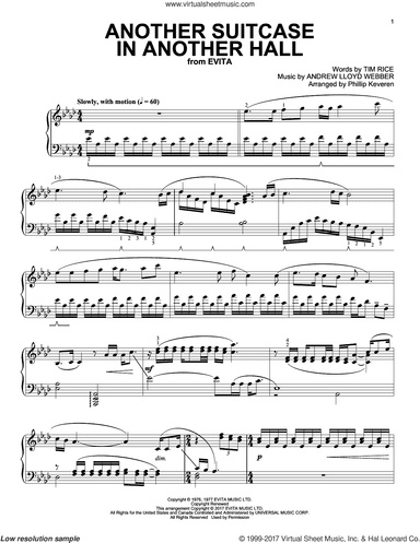 Another Suitcase In Another Hall (arr. Phillip Keveren)