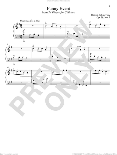 Funny Event, Op. 39, No. 7