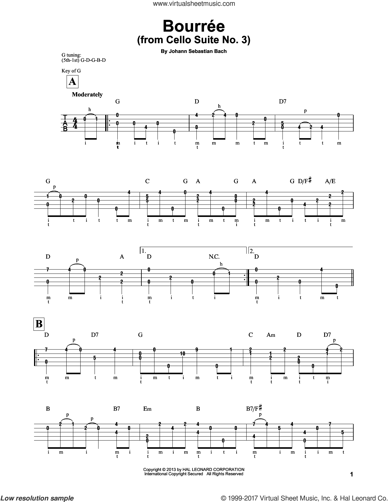 Cello Suite No. 3, BWV 1009 "Bourree I"