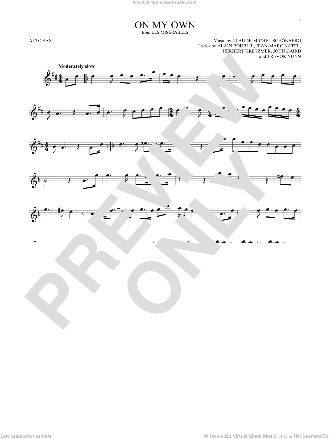 On My Own (from Les Miserables)