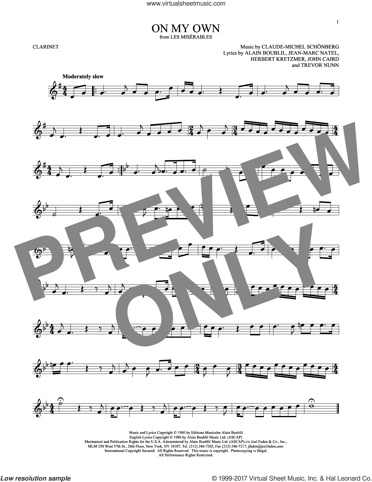 On My Own (from Les Miserables)