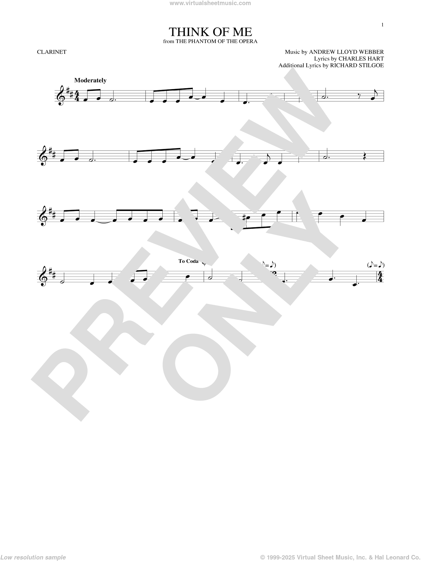 Think Of Me (from The Phantom Of The Opera)