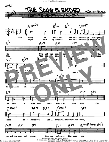 The Song Is Ended (But The Melody Lingers On)