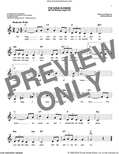 The Song Is Ended (But The Melody Lingers On)