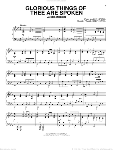 Glorious Things Of Thee Are Spoken (arr. David Lantz III)