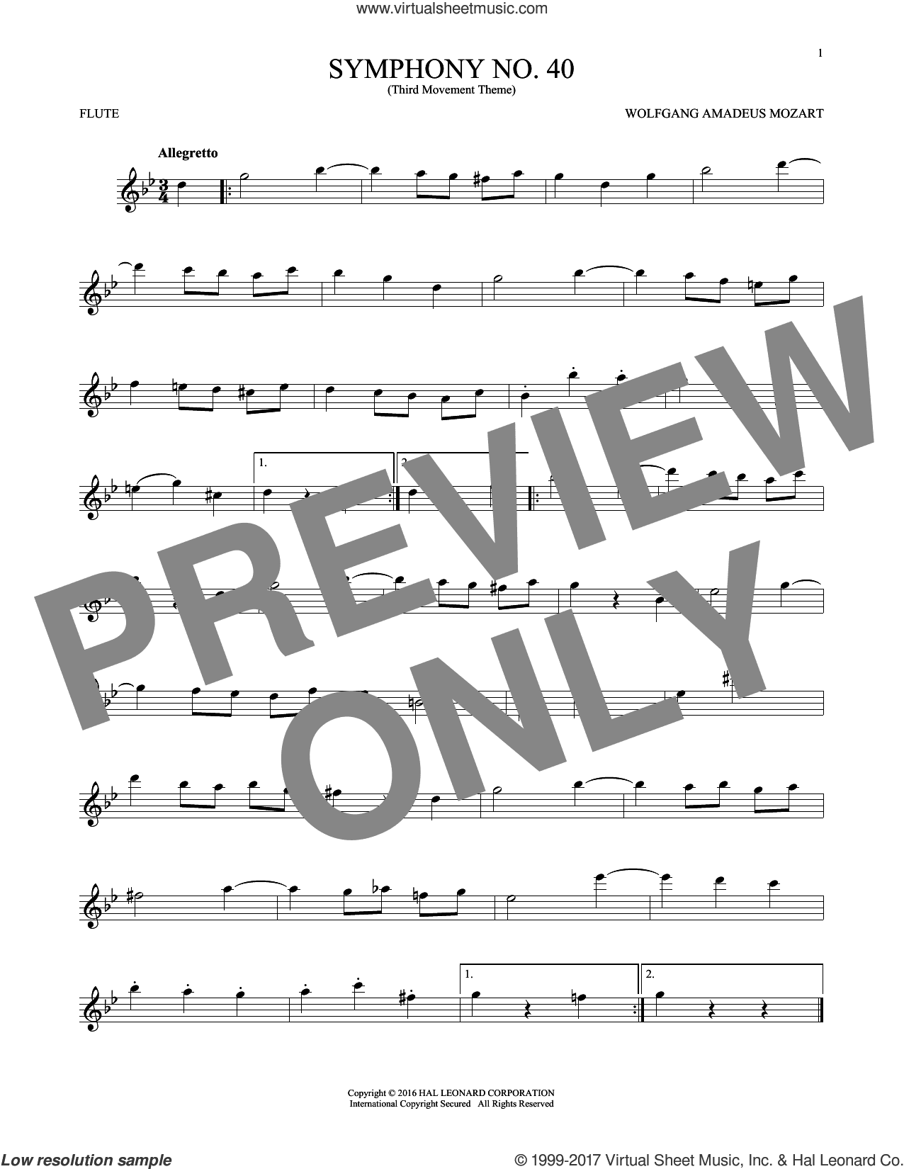Symphony No. 40 In G Minor, Third Movement ("Minuet")