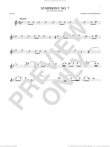Symphony No. 7 In A Major, Second Movement (Allegretto)