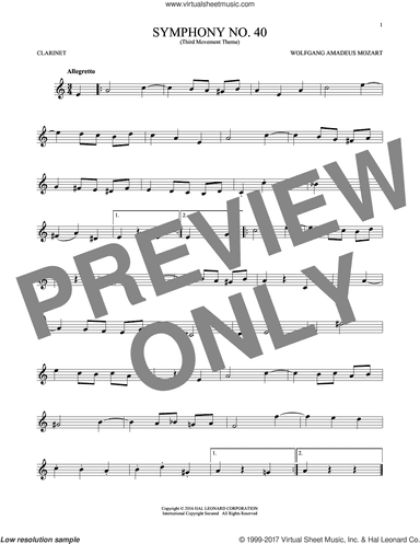 Symphony No. 40 In G Minor, Third Movement ("Minuet")