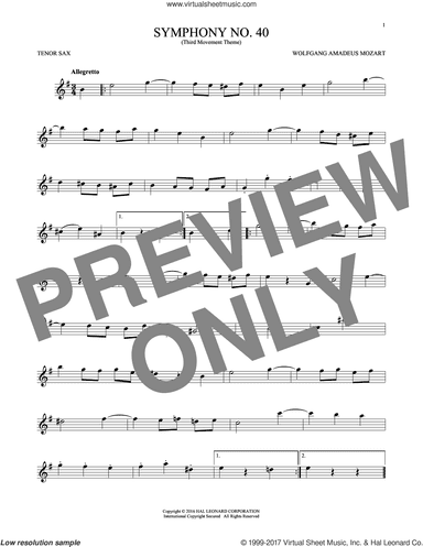 Symphony No. 40 In G Minor, Third Movement ("Minuet")