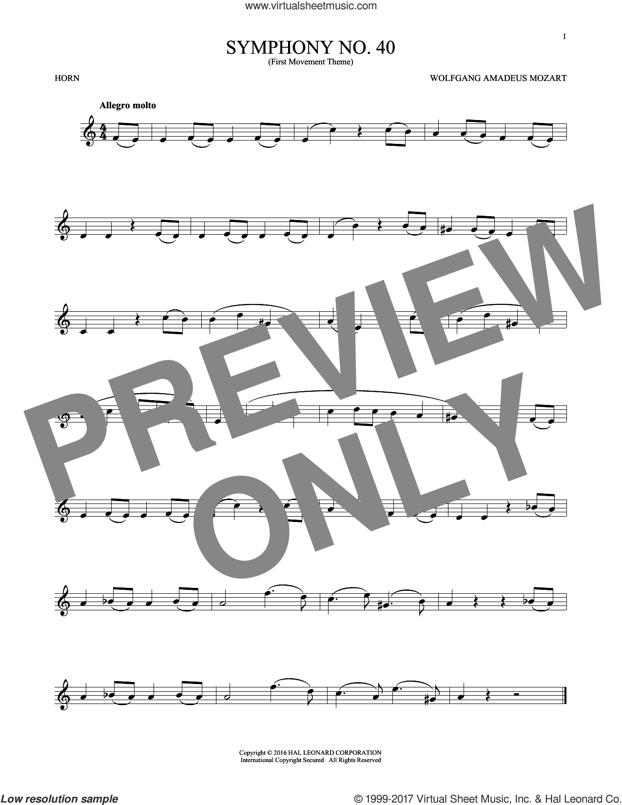 Symphony No. 40 In G Minor, First Movement Excerpt