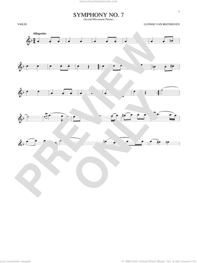 Symphony No. 7 In A Major, Second Movement (Allegretto)